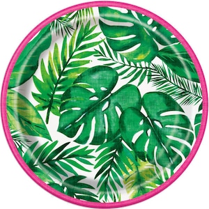 Tropical Party Plates/ Fancy Palm Leaf Plates/  Tropical Party Decor / Palm Plates