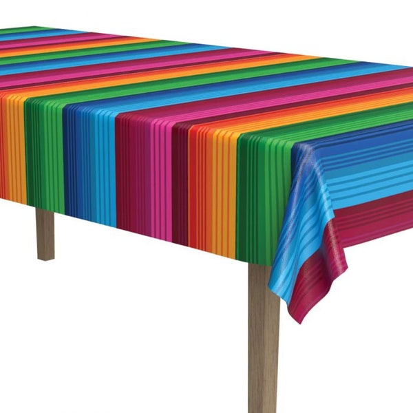 Fiesta Party Table Cover- Fiesta Tablecover, Fiesta Birthday, Serape Reusable Tablecover, Taco Tuesday Tablecover, Fiesta Fabric Tablecover