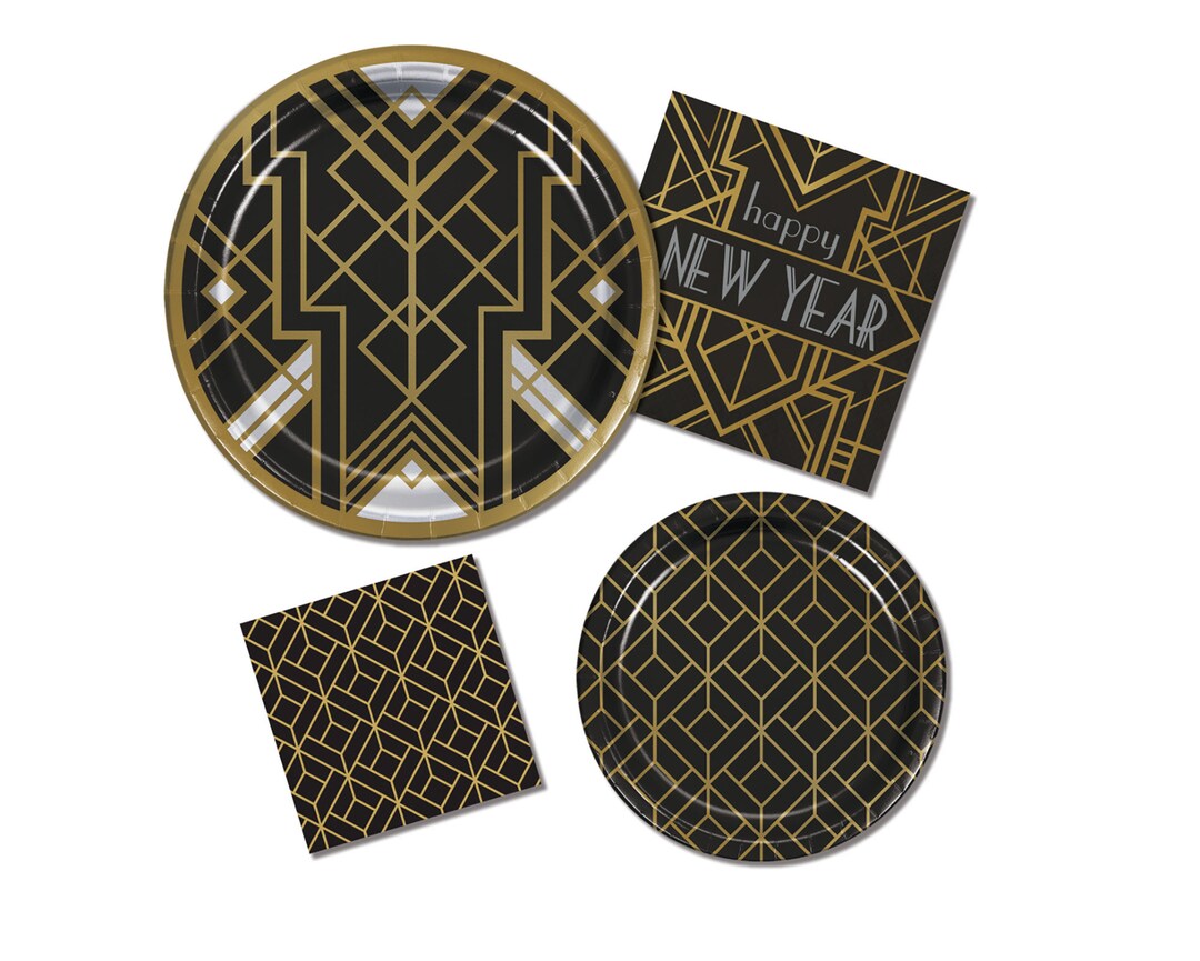 1920's Party Plates Roaring Twenties Party Retro Party Etsy