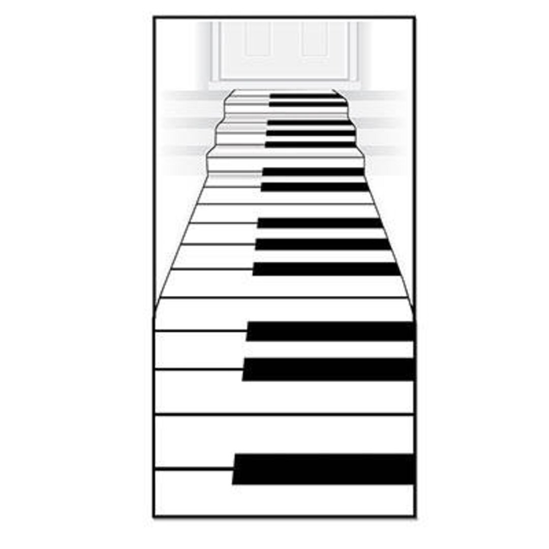 Piano Aisle Runner/ Piano Keyboard Birthday Party Decor/ Music Aisle