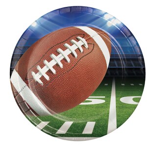 Football Party Plates - Large Tailgate Party Plates, Football Napkins, Tailgate Party, Football Birthday, Football Birthday Plates