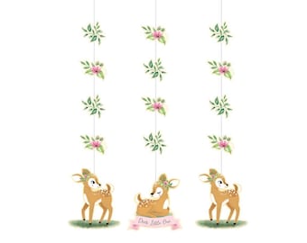 Dekoracje wiszące na imprezę Deer Party – leśny wystrój na baby shower