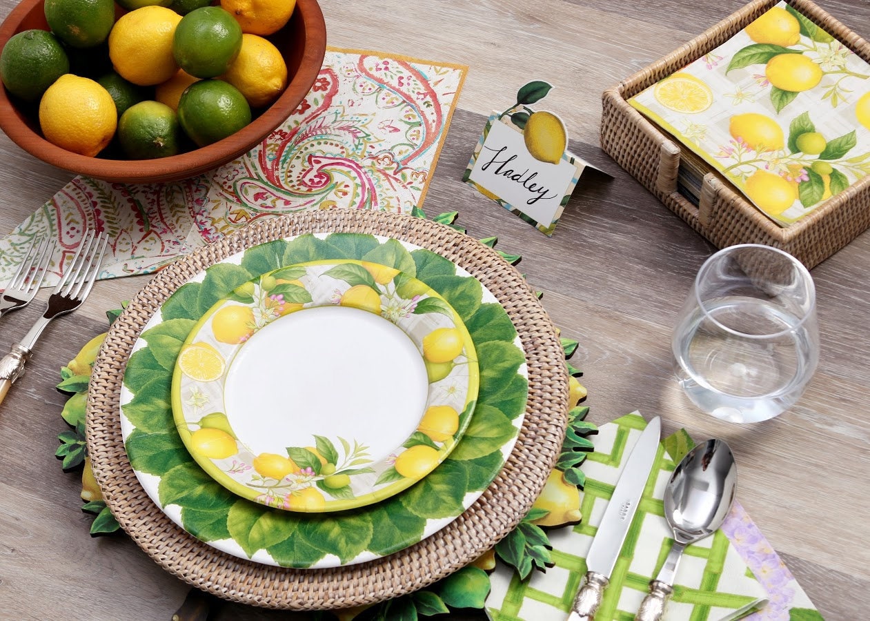 Fancy Lemon Party Plates/ Lemon Bridal Shower Plates/ Upscale Etsy