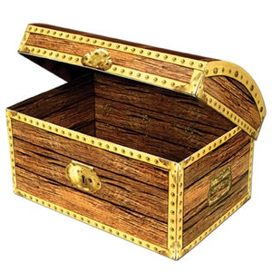 Accesorio de cofre del tesoro grande para fiesta pirata/Decoración para fiesta pirata/Decoraciones para fiesta pirata/Cumpleaños pirata/Accesorio de cofre del tesoro