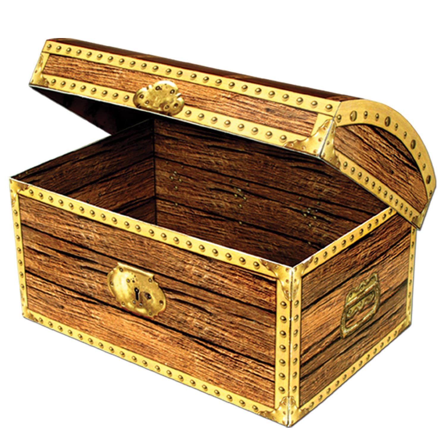 TOPOINT Chest Treasure Box - Pirates Treasure Chest With Metal Lock Small -  Wood Treasure Box Gifts For Kids - Decorative Keepsake Box - Mini Treasure