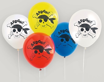 Piratfestballonger - Piratfestdekoration, Piratfödelsedagsfestdekor, Piratballonger, Piratfödelsedag