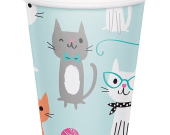 Pretty Kitty Birthday Party Cups/ Cat Birthday Party Cups/ Kitty Party Cups/ Cat Party