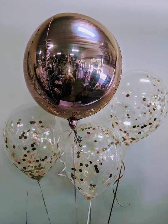 Large Round Gold Balloon Round Metallic Gold Balloon Gold Orb Balloons Glamorous Gold Round