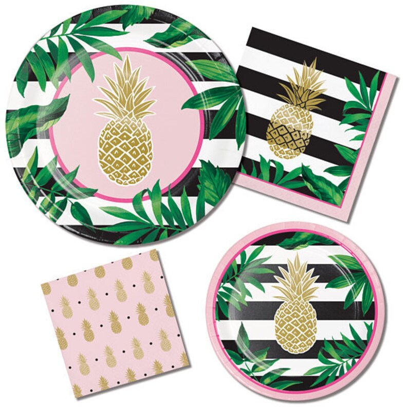 Fancy Gold Foil Pineapple Napkins/ Pineapple Napkins / Etsy