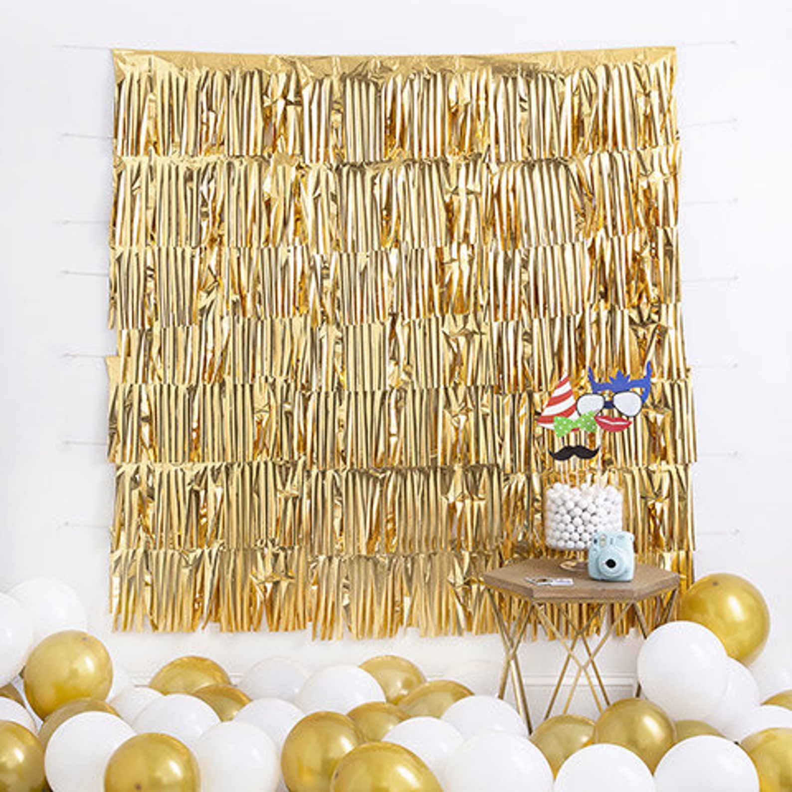 Gold Fringe Backdrop Kit / Gold Party Decor / Gold Fringe Etsy