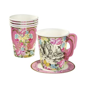 Alice in Wonderland Tea Party Cups and Saucers| Alice Tea Party Tea Cups