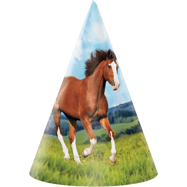 8 CT Horse Theme Party Hats/ Horse Birthday Party Paper Hats/ - Etsy