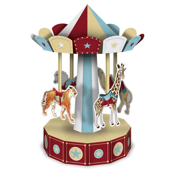 Vintage Circus Carousel Table Centerpiece Carousel Party Etsy