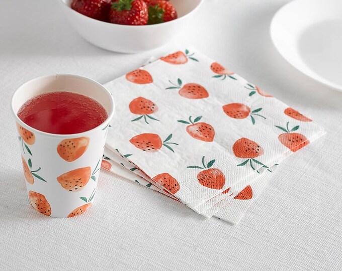 Strawberry Party Napkins Strawberry Napkins, Berry Sweet, Berry First