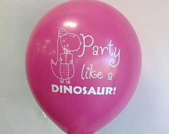 Ballons de fête de dinosaure fille - Décor de dinosaure rose, Anniversaire de dinosaure fille, Décoration de fête, Anniversaire de dinosaure fille, Ballons de dinosaure