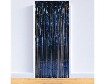 Navy Fringe Door Curtain- Navy Party Decoration, Navy Baby Shower, Navy Birthday, Navy Decoration, Dark Blue Party Decoration, Space Party