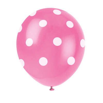 Loralie Designs Balloon Dots White / Pink Fabric Yard