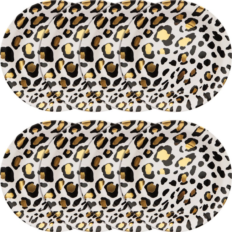 Leopard Print Party Plates Small Leopard Print Plates Etsy