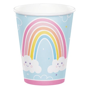 Pastel Rainbow Party Cups- Pastel Birthday Cups, Pastel Rainbow Party, Pastel Rainbow Decor, Rainbow Party Cups