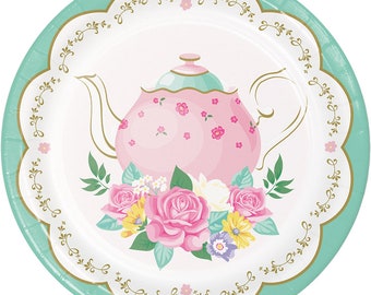 Platos pequeños para fiestas de té / Platos elegantes para fiestas de té / Platos florales vintage