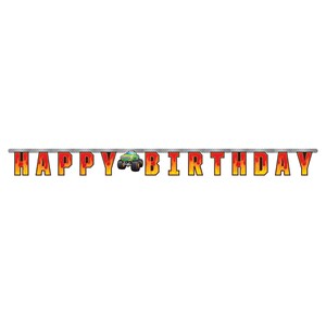 Monster Truck Party Birthday Banner | Monster Truck Birthday Banner