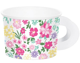 Tazas de golosinas florales tea party / tazas de golosinas de fiesta de té de lujo / tazas de golosinas florales vintage / tazas florales / tazas de fiesta en el jardín