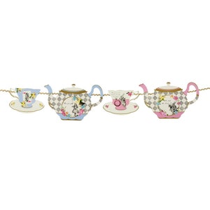 Alice in Wonderland Tea Party Garland | Alice Tea Party Decor | Tea Party Decorations
