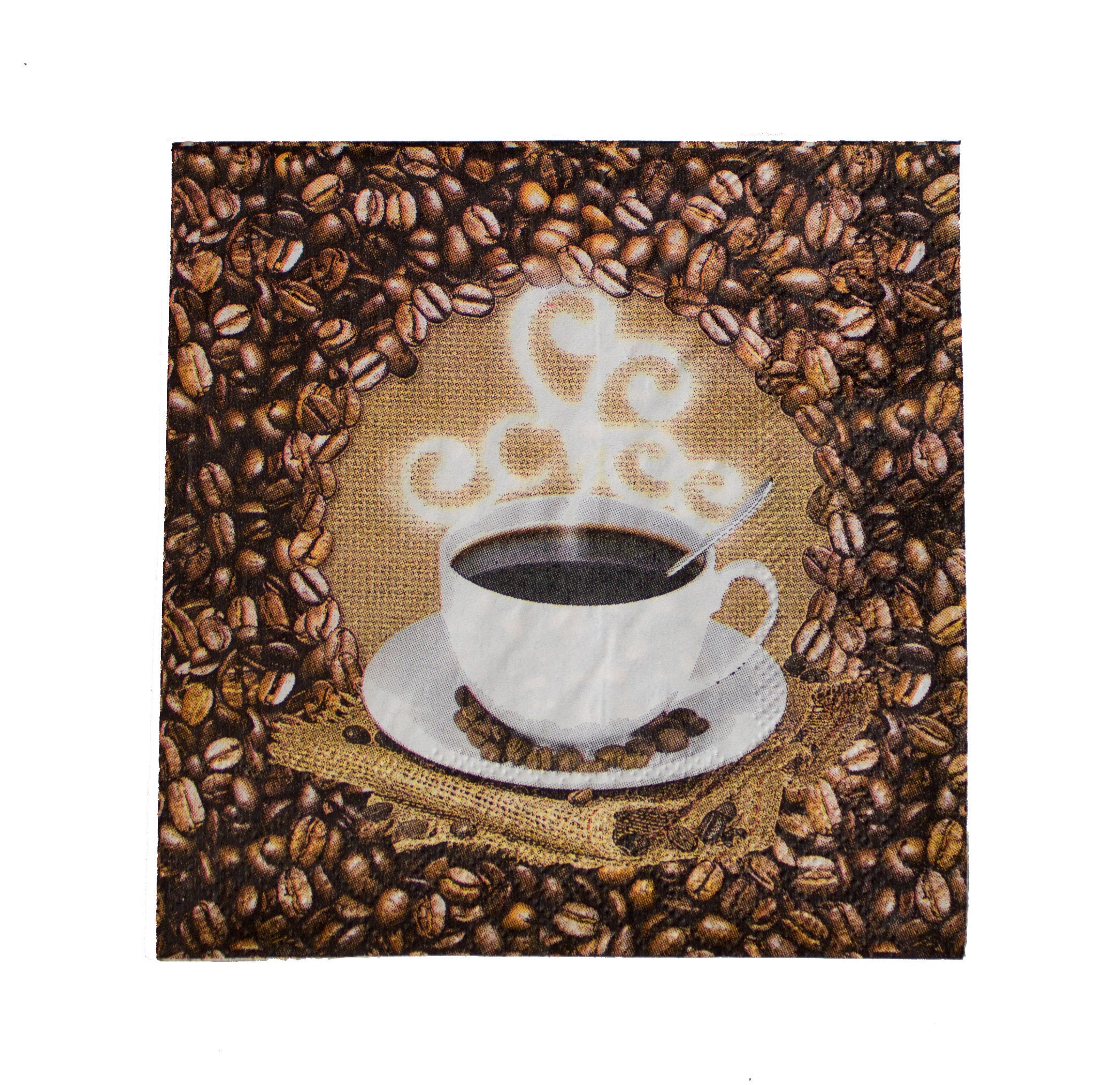 Coffee Paper Napkins Coffee Party Napkins Coffee Napkins Etsy
