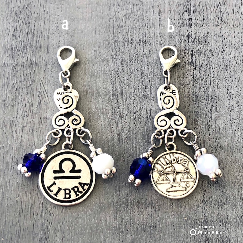 zodiac signs planner charm TN charm keychain charm.