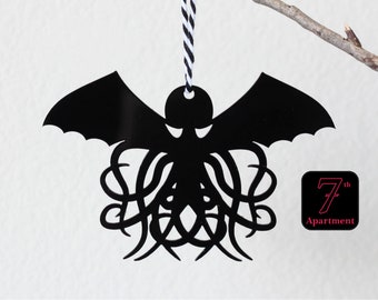 Cthulhu Ornament, Halloween Decor for Halloween Tree, Lovecraft Decor