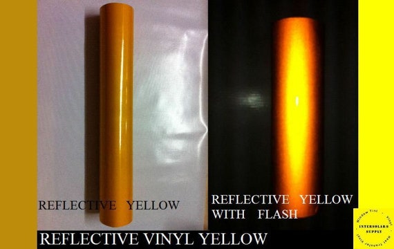 12 X 48 YELLOW Reflective Vinyl Adhesive Cutter Sign Hight Reflectivity 