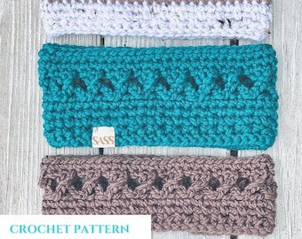 CrissCross Chunky Ear Warmer ~ Damesaccessoires ~ HAAKPATROON