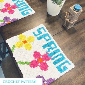 SPRING Farmhouse Placemat - CROCHET PATTERN
