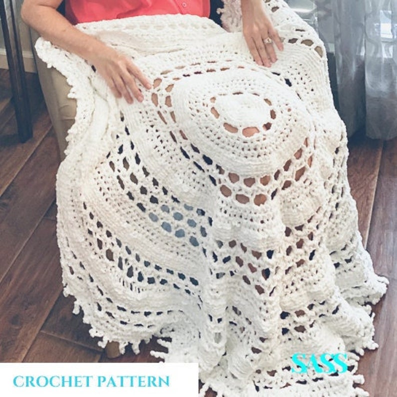 Dreamy Days Round Throw CROCHET PATTERN image 1