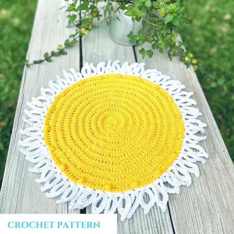Darling Daisy Placemat Crochet Pattern - Etsy