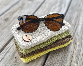 Gehaakt patroon voor iedereen's Everyday-zonnebrilhouder | Makkelijk brillenzakje met trekkoord | Zomeraccessoire met textuur