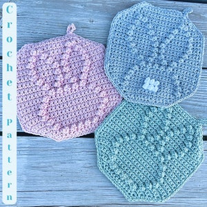 Bunny Ears Hot Pad ~ CROCHET PATTERN ~ Crochet Hot Pad ~ Crochet Potholder ~ Easter Crochet