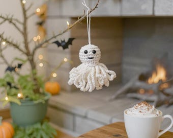 Haakpatroon spookornament - Snel haakpatroon - Eenvoudig haakpatroon - Geest gehaakt - Ghost Tutorial - Halloween-haakwerk