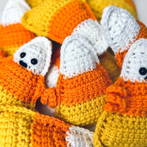 Candy Corn Crochet Pattern Halloween Craft DIY Decor Quick Project Crochet Ornament Amigurumi Halloween Crochet Fall Crochet image 6