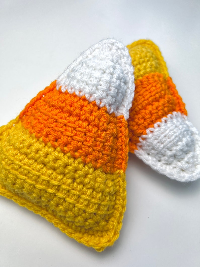 Candy Corn Crochet Pattern Halloween Craft DIY Decor Quick Project Crochet Ornament Amigurumi Halloween Crochet Fall Crochet image 5