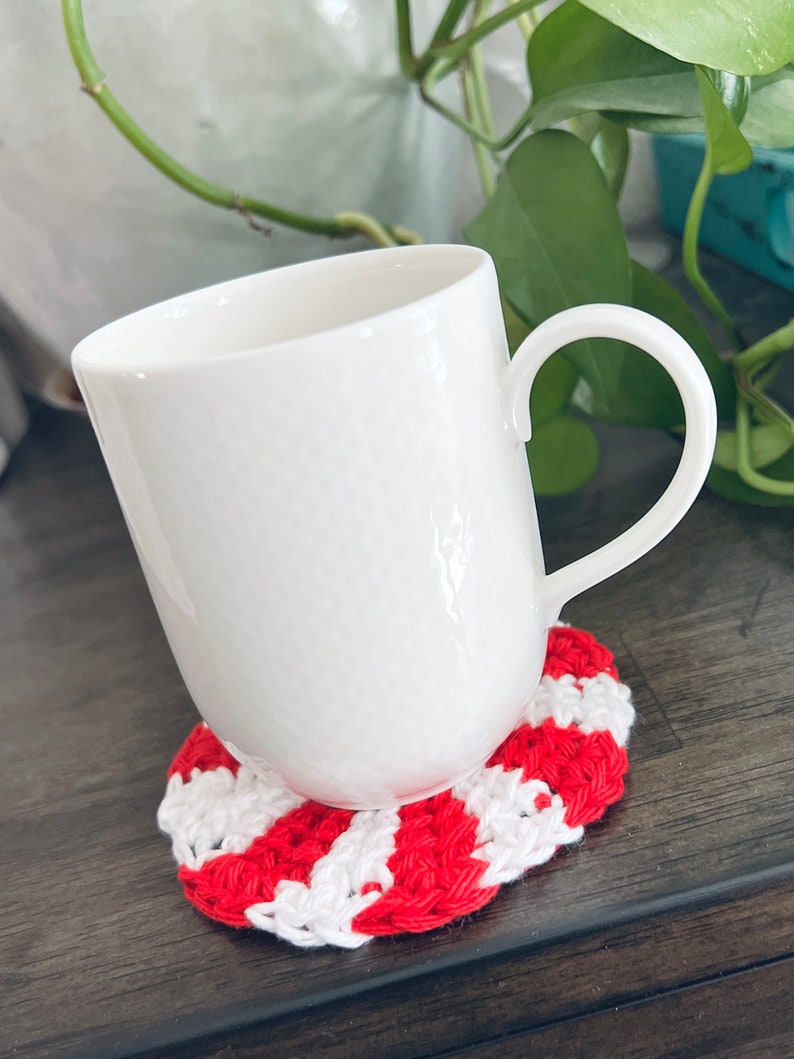 Peppermint Candy Coaster Coaster CROCHET PATTERN image 5