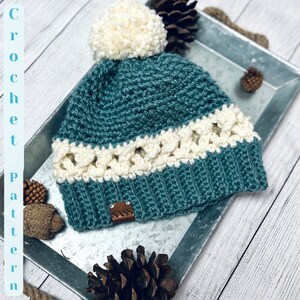 CrissCross Chunky Beanie ~ Women&#39;s Hat ~ CROCHET PATTERN
