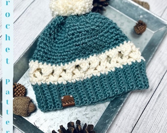 Crisscross Chunky Beanie ~ Women's Hat ~ CROCHET PATTERN - Etsy