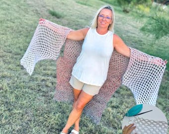 Summer Nights Ruana Crochet Pattern - Summer Crochet - Crochet Wrap - Beginner Crochet - Crochet coverup - CROCHET PATTERN