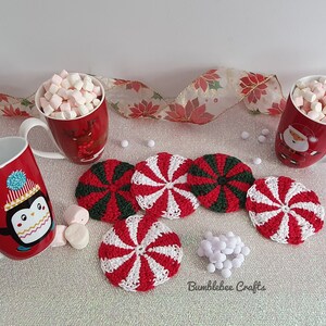 Peppermint Candy Coaster Coaster CROCHET PATTERN image 6