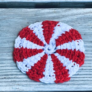 Peppermint Candy Coaster Coaster CROCHET PATTERN image 4