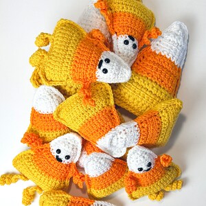 Candy Corn Crochet Pattern Halloween Craft DIY Decor Quick Project Crochet Ornament Amigurumi Halloween Crochet Fall Crochet image 2