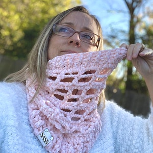 SASSy Neck Sweater Crochet Pattern Digital Download Cowl DIY Cowl Neck Cowl Velvet Cowl Lightweight Cowl Neck Cowl image 5