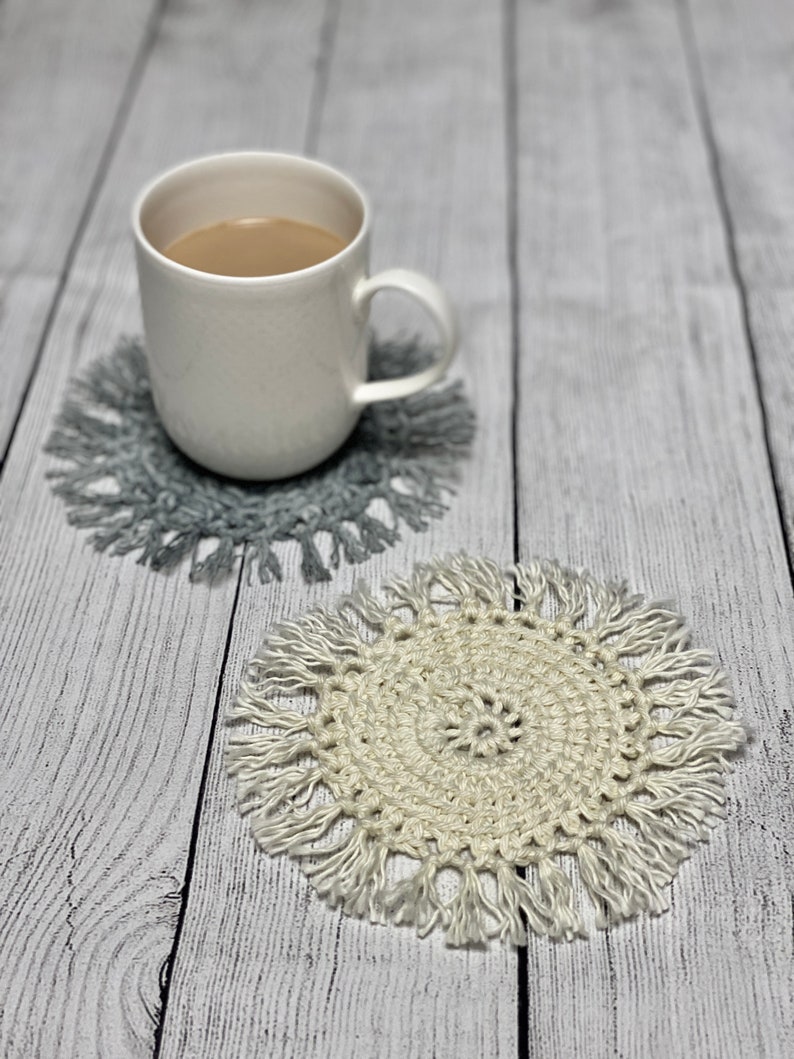 Summertide Coaster Crochet Pattern Coaster Pattern Easy pattern Digital Download DIY Coaster image 5