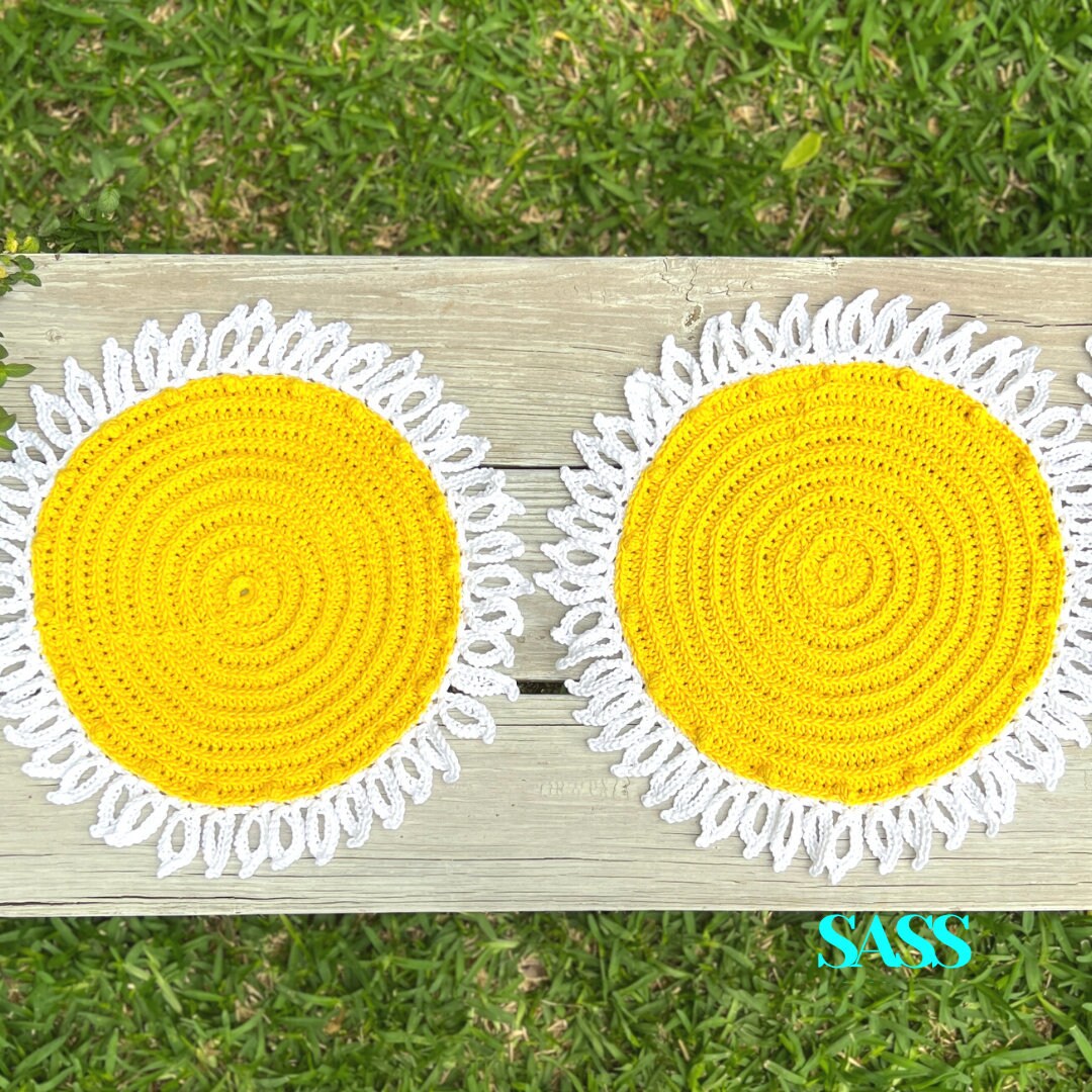 Darling Daisy Placemat Crochet Pattern - Etsy